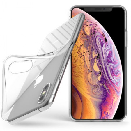 Чехол силиконовый для Apple iPhone Xs Max (Прозрачный)
